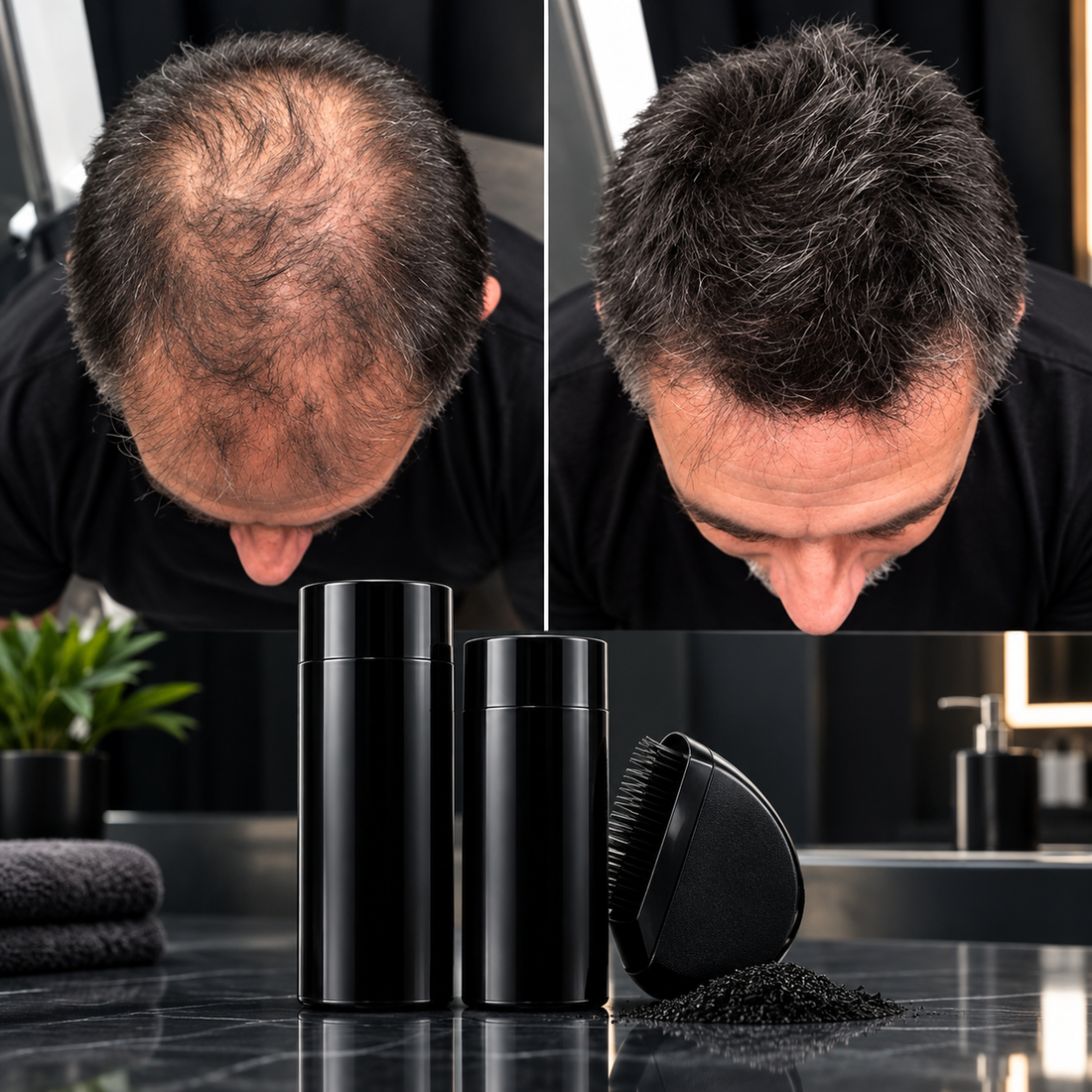 Instant Hair Building Fibers – Natural-Looking Thicker, Fuller & More Confident Hair
